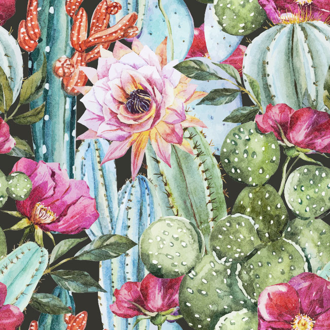 Vinilos para muebles y armarios cactus en acuarela